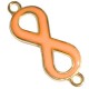 Metalen hangers - tussenzetsels " Infinity "  Goud / Oranje